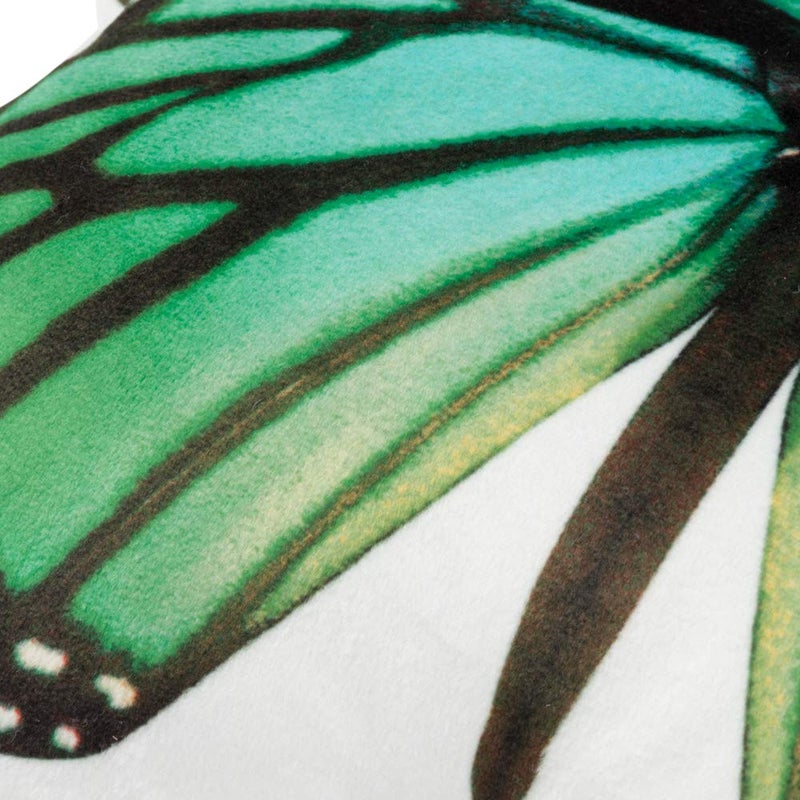 JWH 3D Butterfly Pillow Decorative Animal Throw Pillow Aesthetic Stuffed Plush Accent Pillow Case Colorful Pillowcase Cute Cushion Bed Couch Bedroom 13x15 Inch Black Green - Image 3